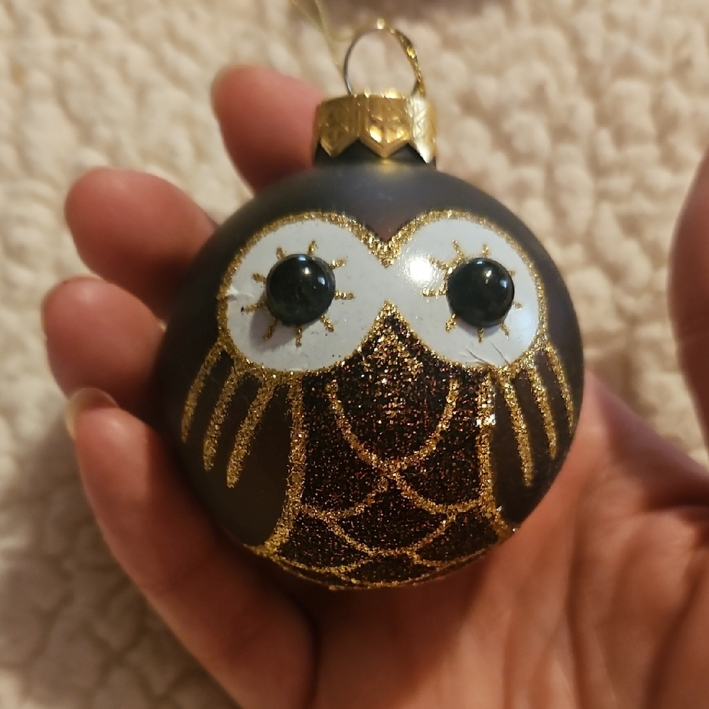 Brown and Gold Owl Ornament
